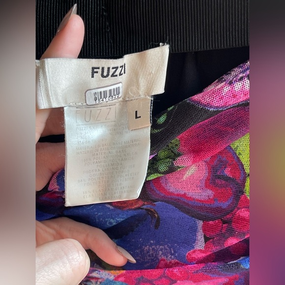 Fuzzi Gonna Fruit Motif Mesh Ruched Skirt - Picture 7 of 9